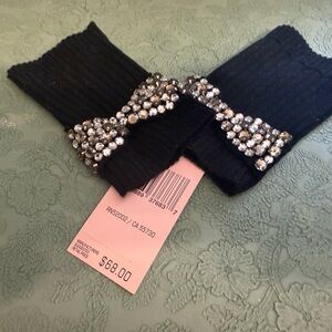 Juicy Couture Black Hair Bow with Silver Embellishments